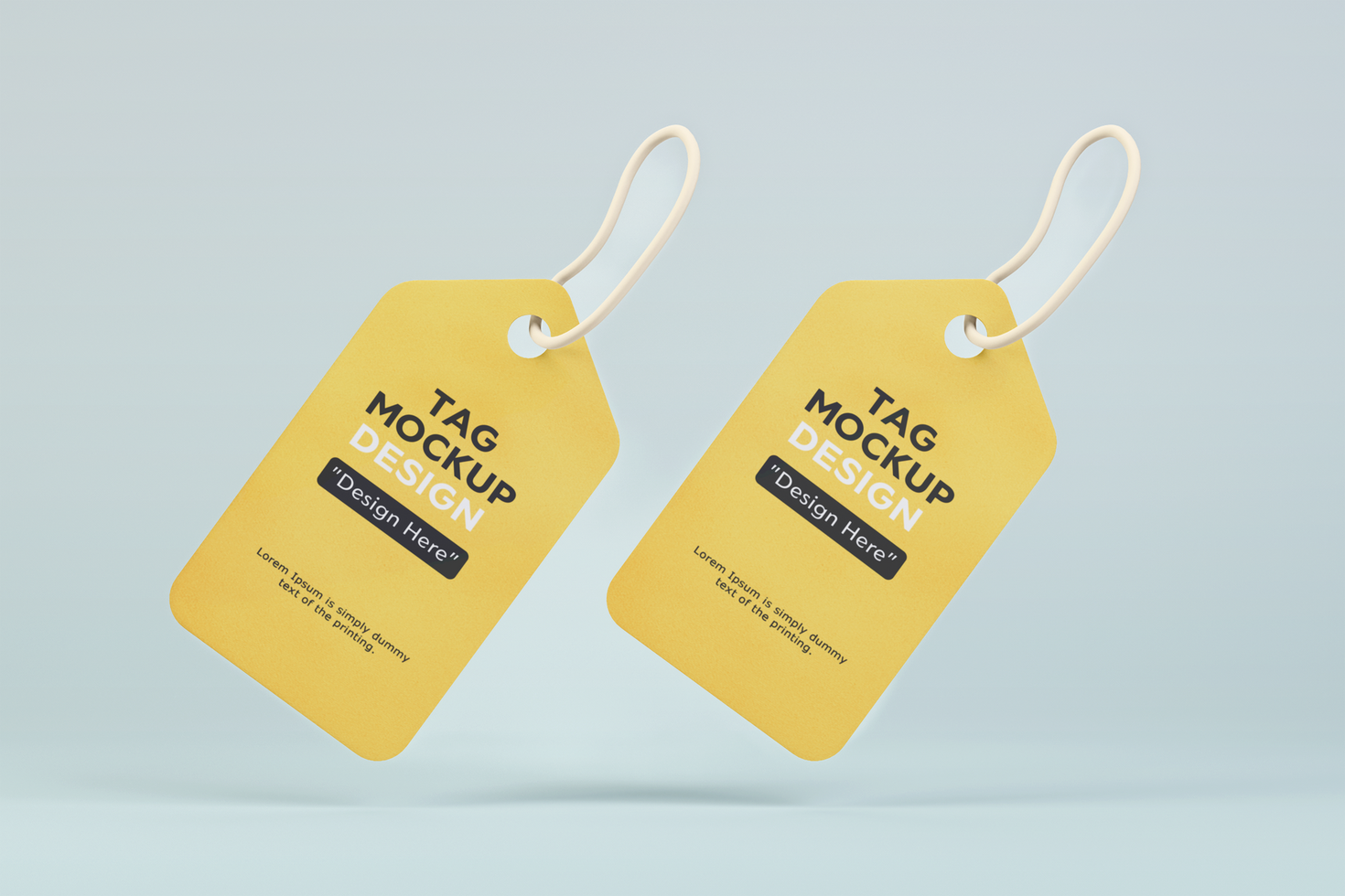Paper price tags mockup for product labeling psd