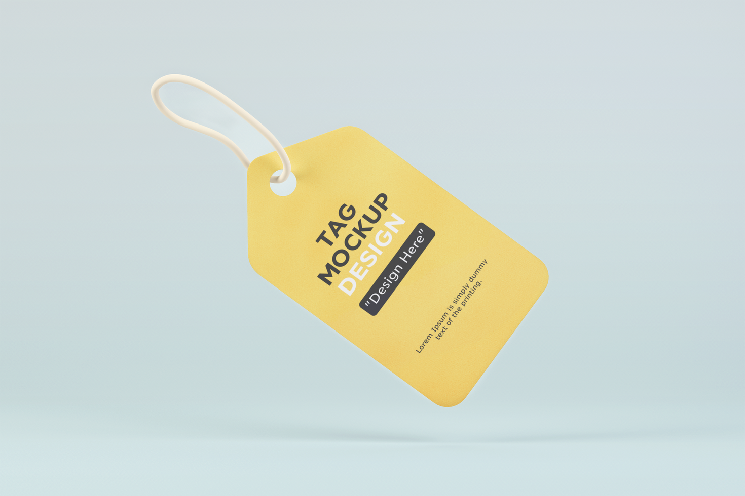 Tag Mockup Design Template psd