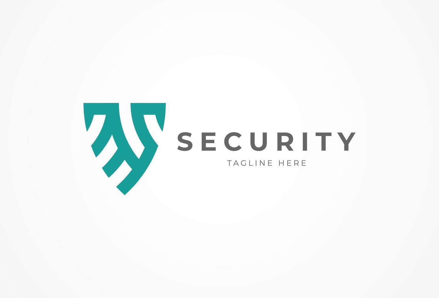 Minimalist Swan Security Shield Logo vector