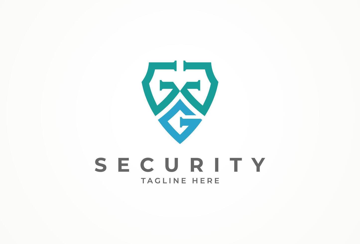 Letter GGG Security Logo vector