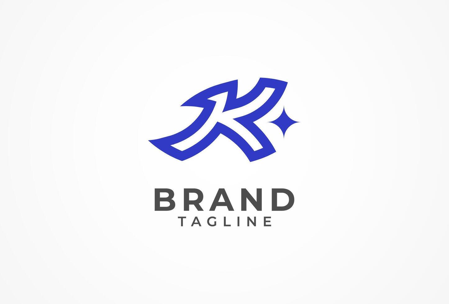 Elegant Blue Initial K Logo for Branding vector