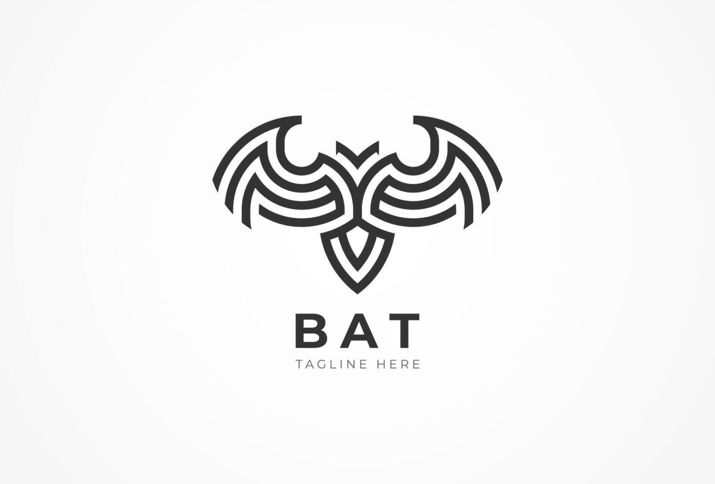 Minimalist Bat Logo Design vector