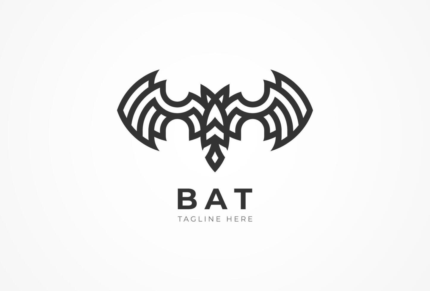 Geometric Bat Logo Design vector