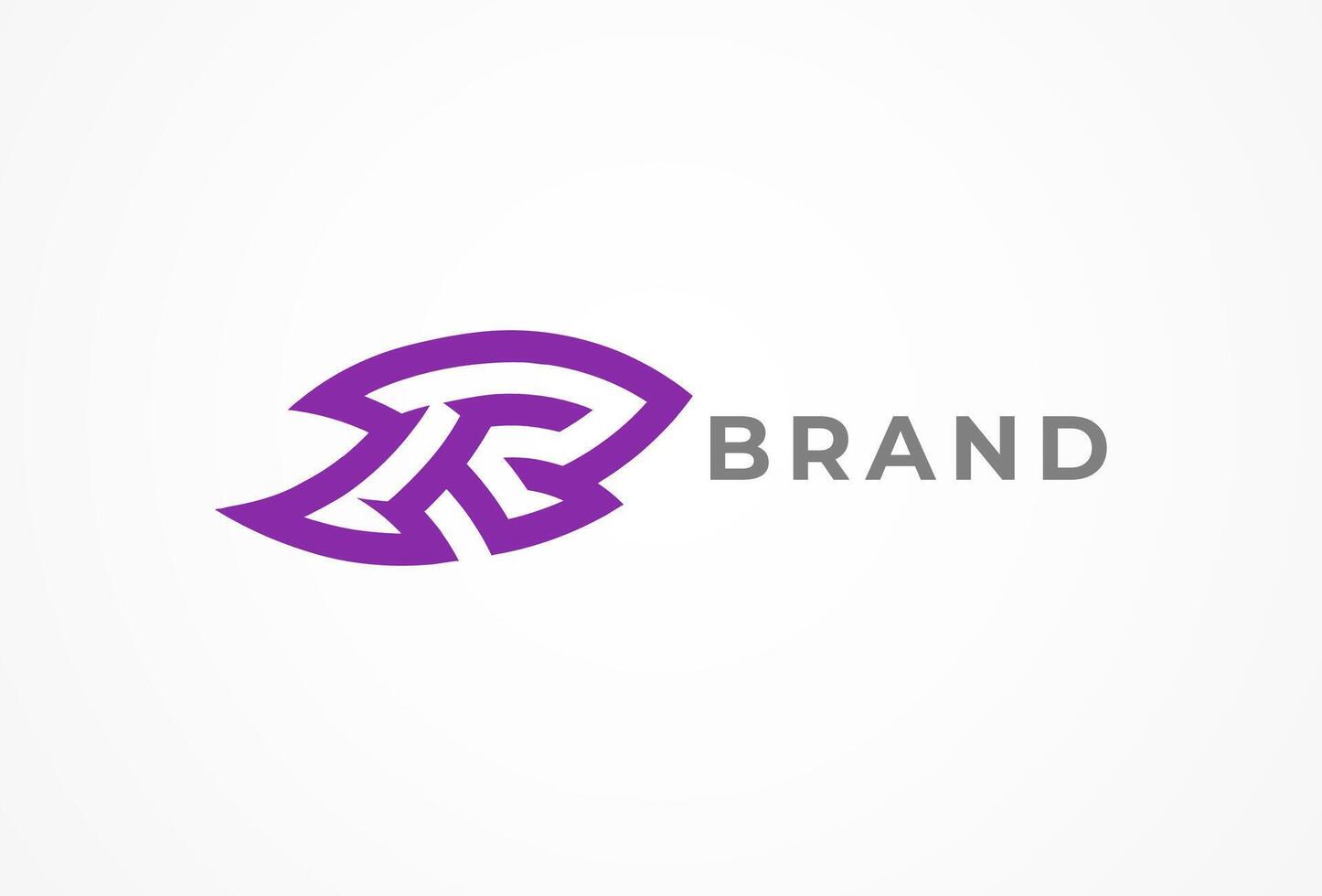 Modern R Initial Brand Identity Logo vector