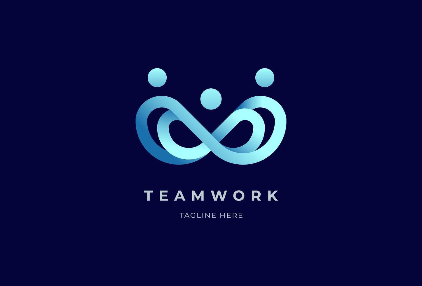 Teamwork logo design illustration vector