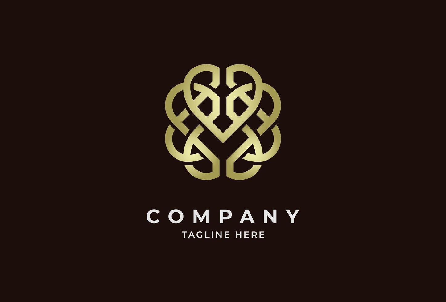 Elegant golden logo design vector