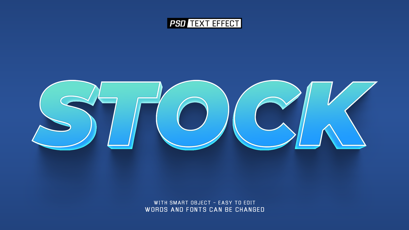 stock 3d text effect psd