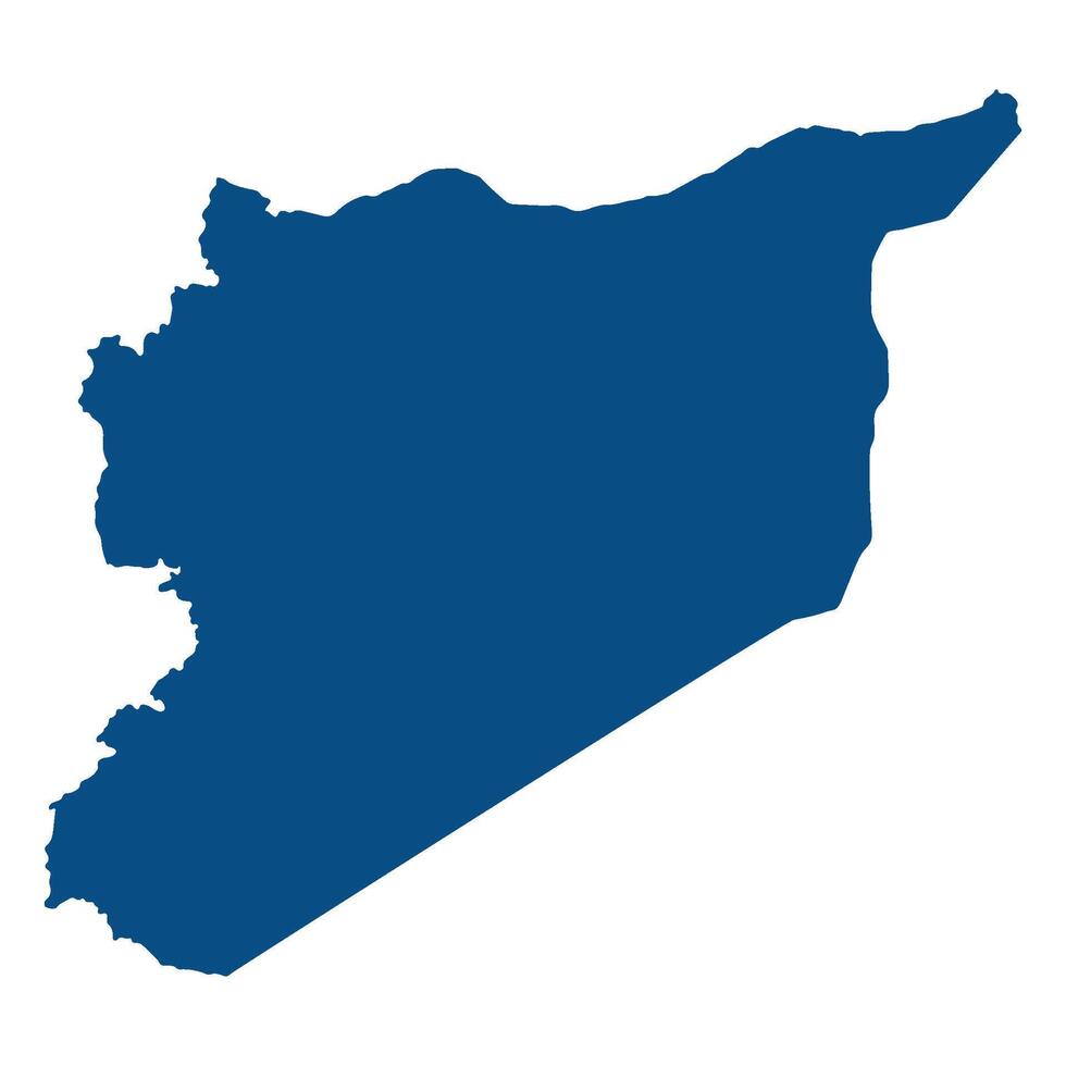 Syria map. Map of Syria in blue color vector