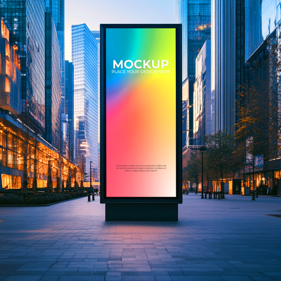 Vibrant City Billboard Mockup Advertising in Urban Environments psd