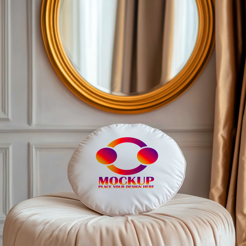 Brand Pillow Mockup Elegant Design on Luxurious Cushion psd