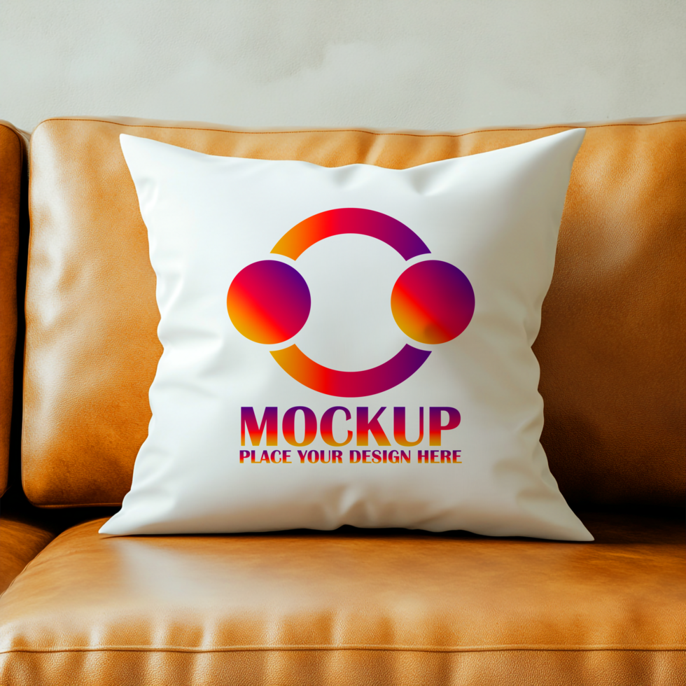 Pillow Mockup Brand Logo Design Presentation psd