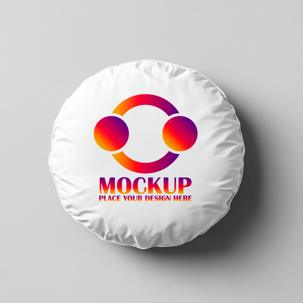 Muckle Automotive Logo on Round Cushion Branding Merchandise psd