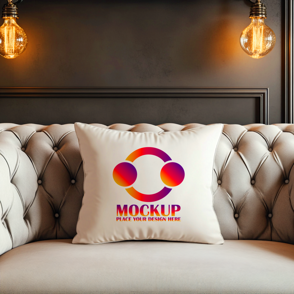 Pillow Mockup Showcase Your Logo Design on Luxurious Cushion psd