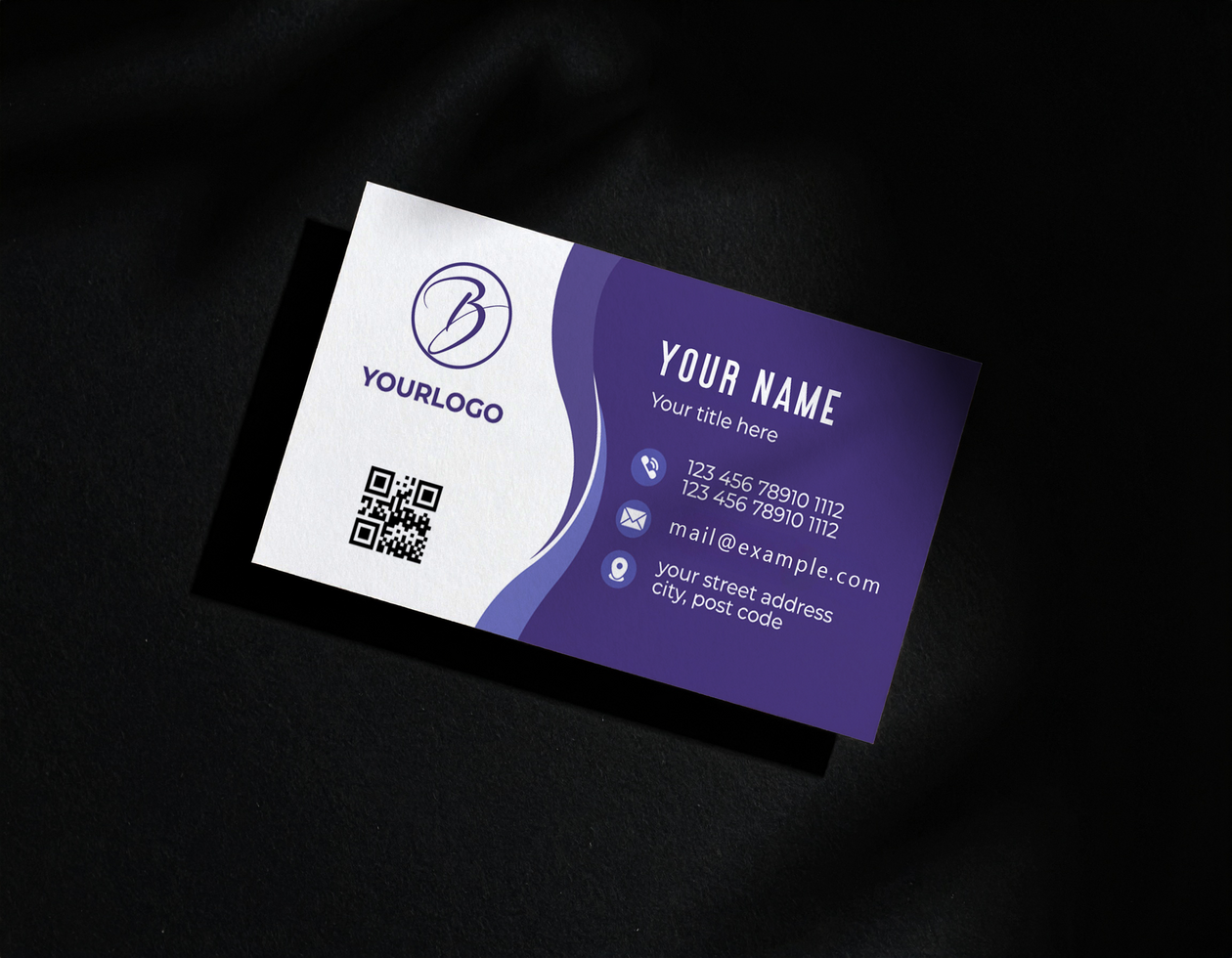 Card Mockup Black Textured Surface Shadow Light Minimalist psd