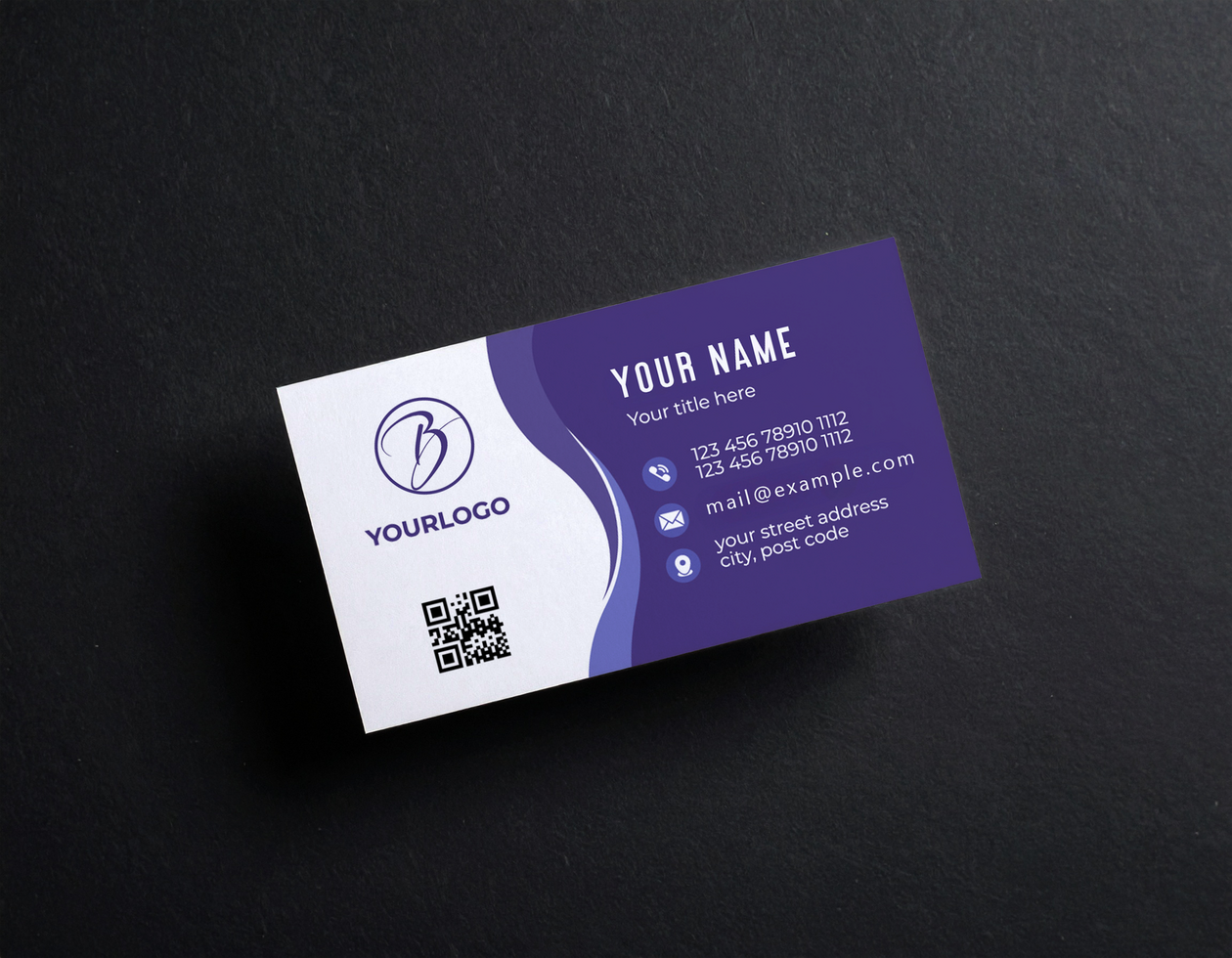 Business Card Mock Up Dark Gray Textured Professional Minimalist psd