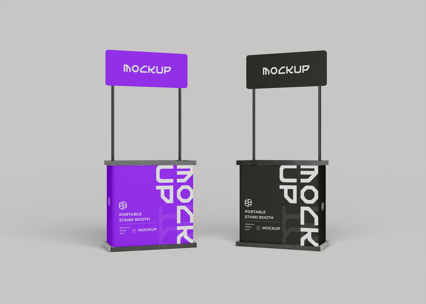 Promotional Stand Booth Mockup for Product Display psd