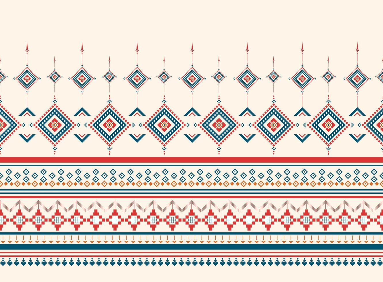 Geometric ethnic oriental pattern background. Pattern embroidery design. vector