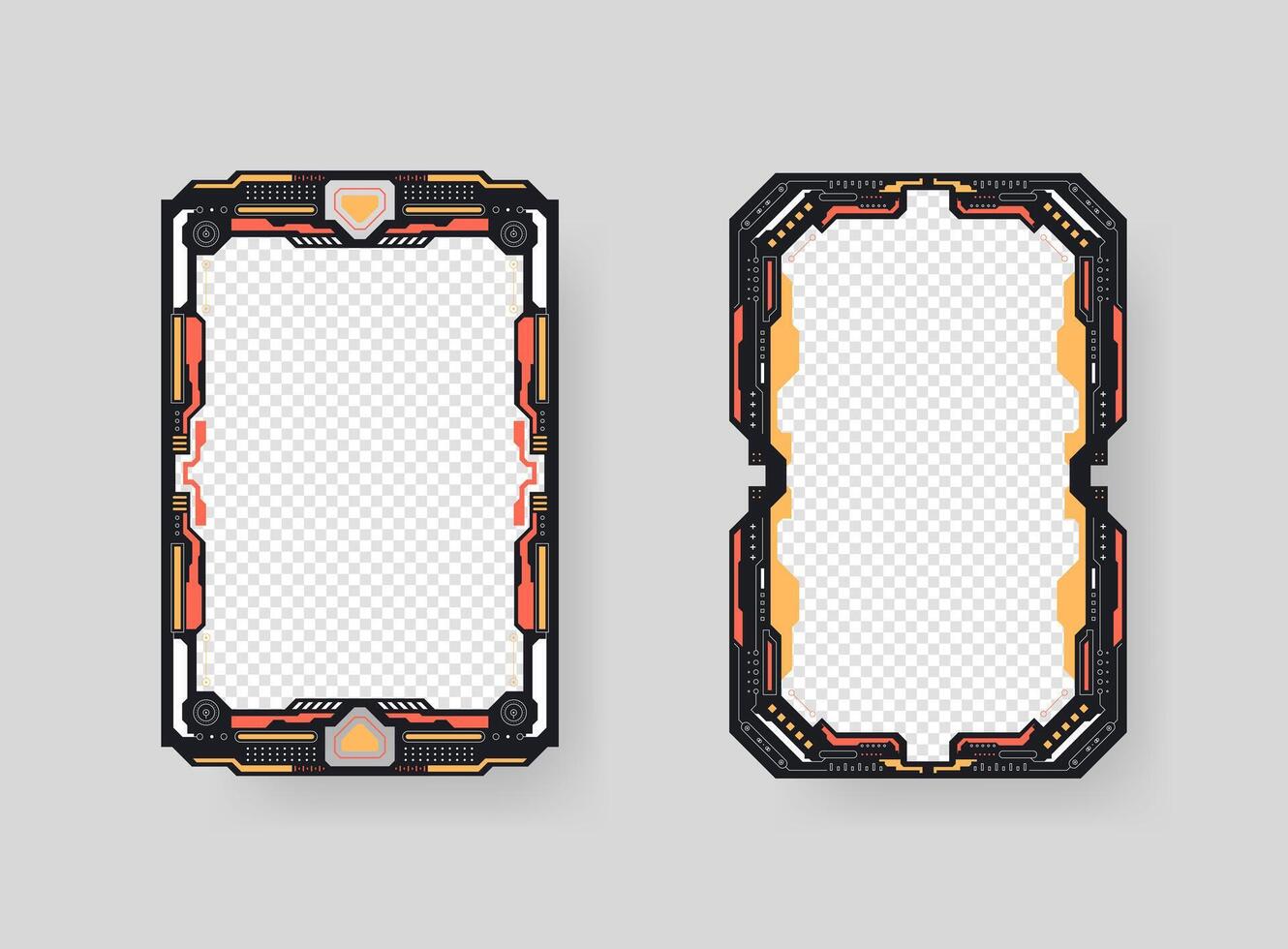 Abstract sci-fi frame. Hud interface design style. vector