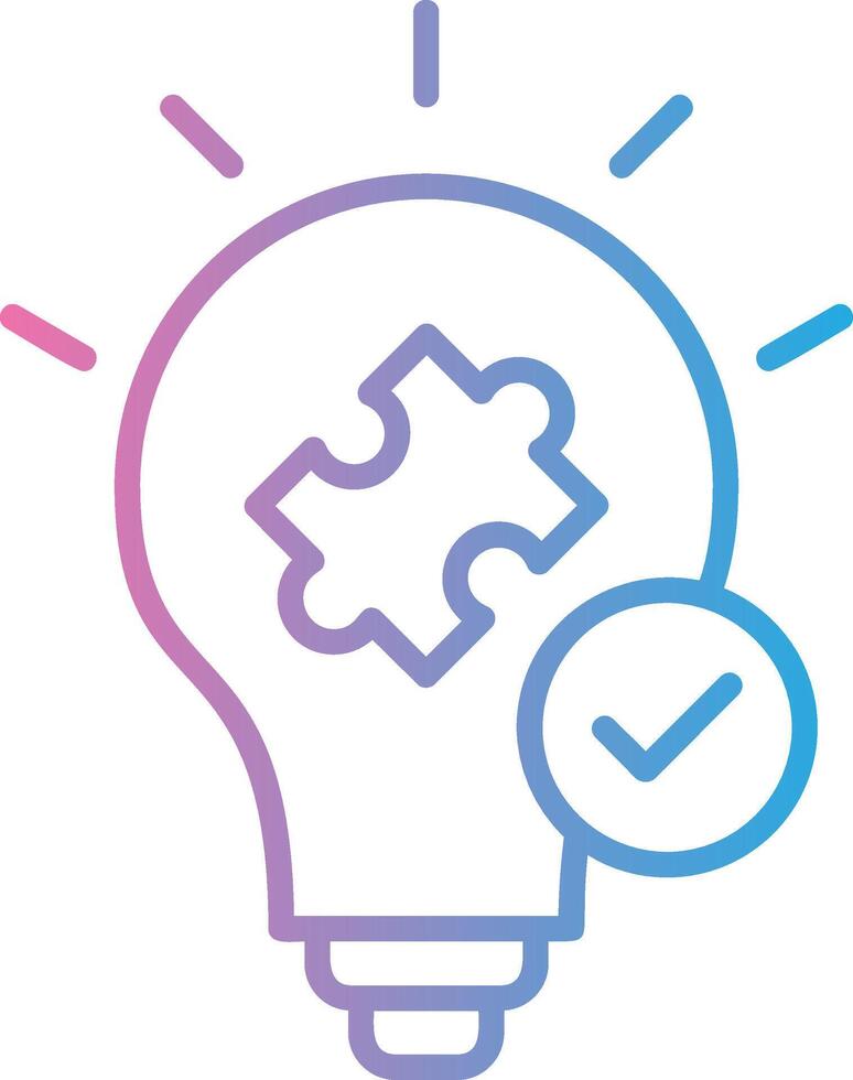 A light bulb with a puzzle piece in it vector