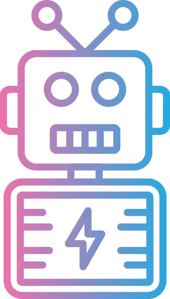 A robot with a box on top of it vector
