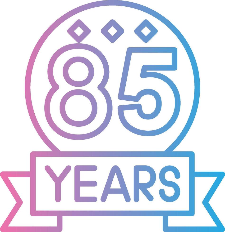 The 85th anniversary logo vector