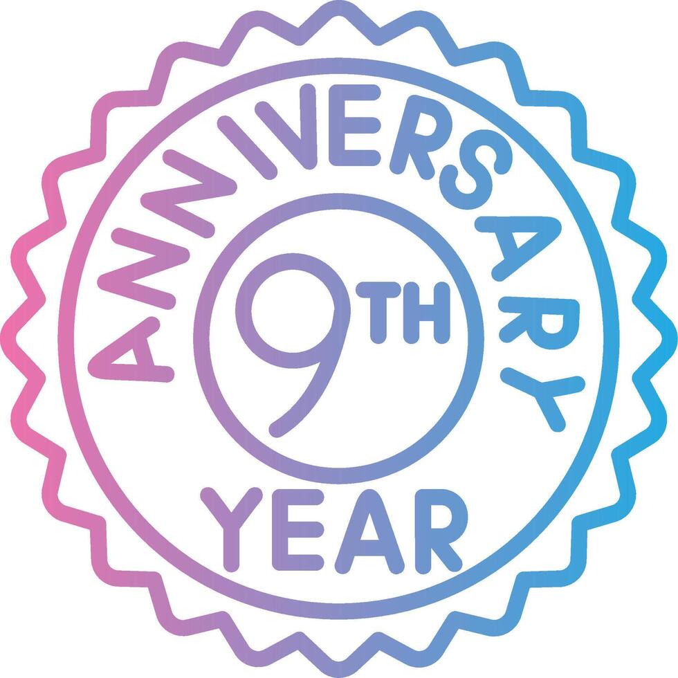 9th anniversary logo vector