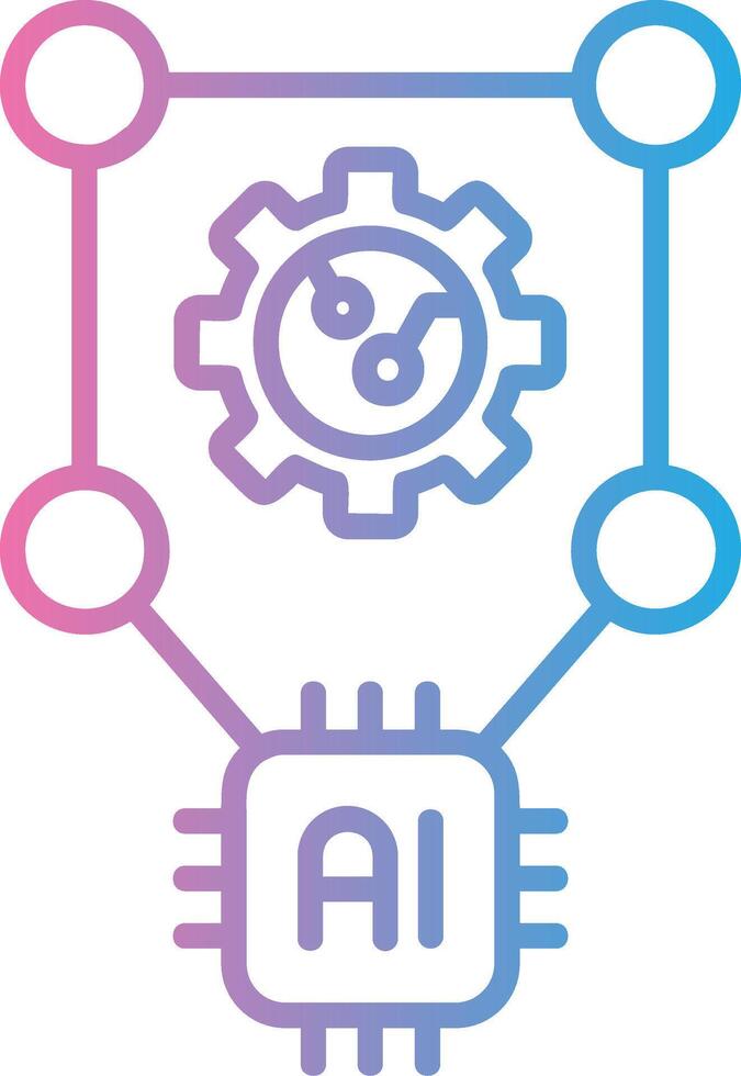 Ai and machine learning icon vector