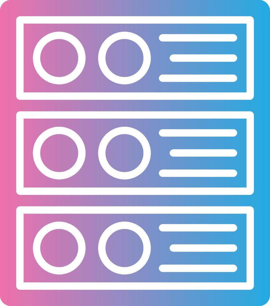 Server Virtual Core Icon vector