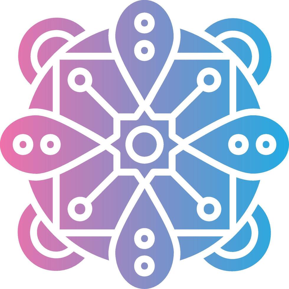 Mandala Neon UX Form vector