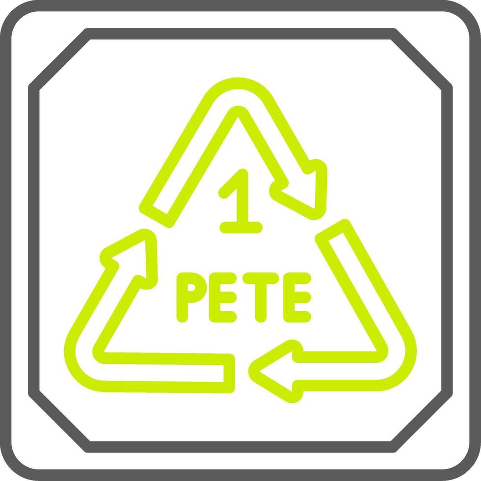 Polyethylene Terepthalate Colorful Core Icon vector