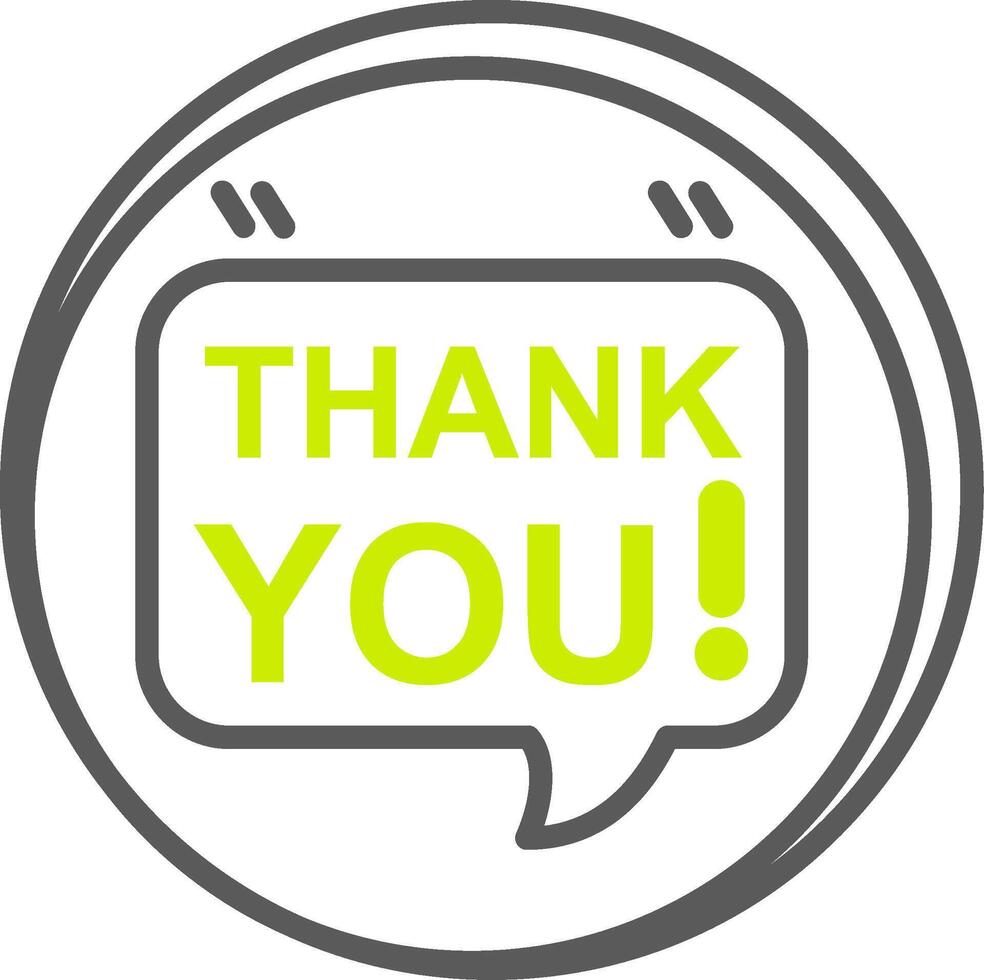 Thank You Expressive System Element vector