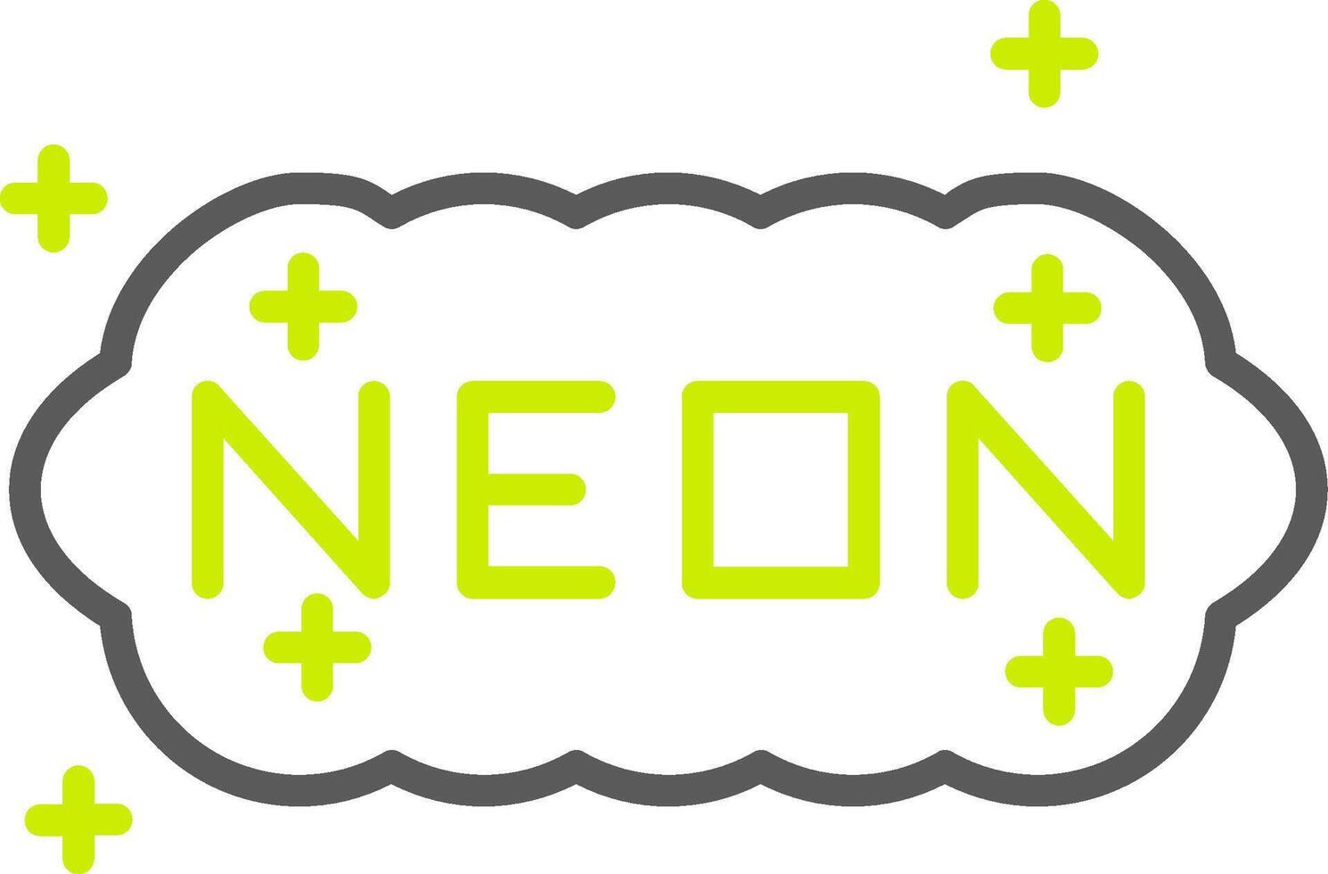 Neon Simplified Tech Element vector
