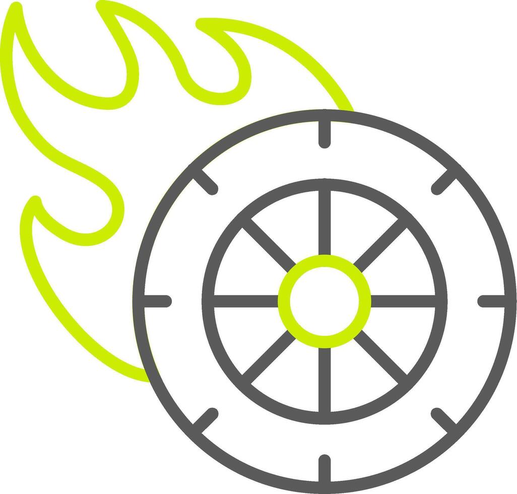 Fire Wheel Interactive Graphic Module vector