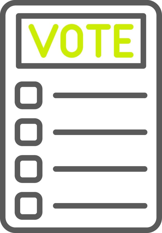 Voting Listing Unified Line Art vector