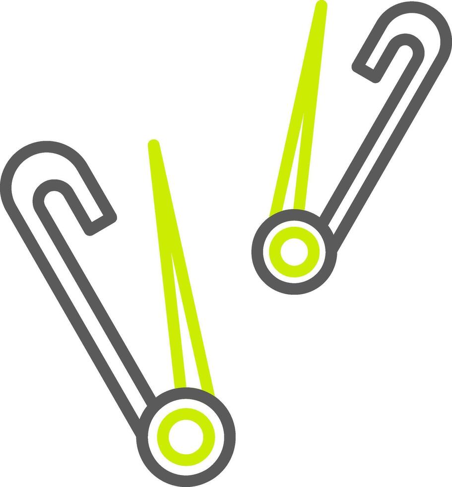 Safety Pin Crystal Interface Object vector