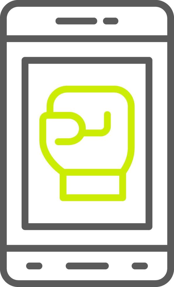 Smartphone Interactive Line Art vector