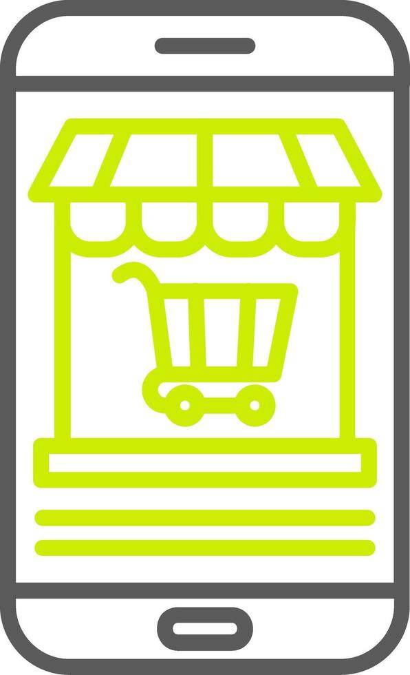 Online Shopping Seamless Core Icon vector