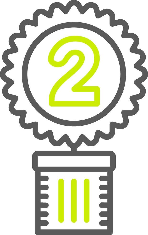 2nd Prize Virtual Core Icon vector