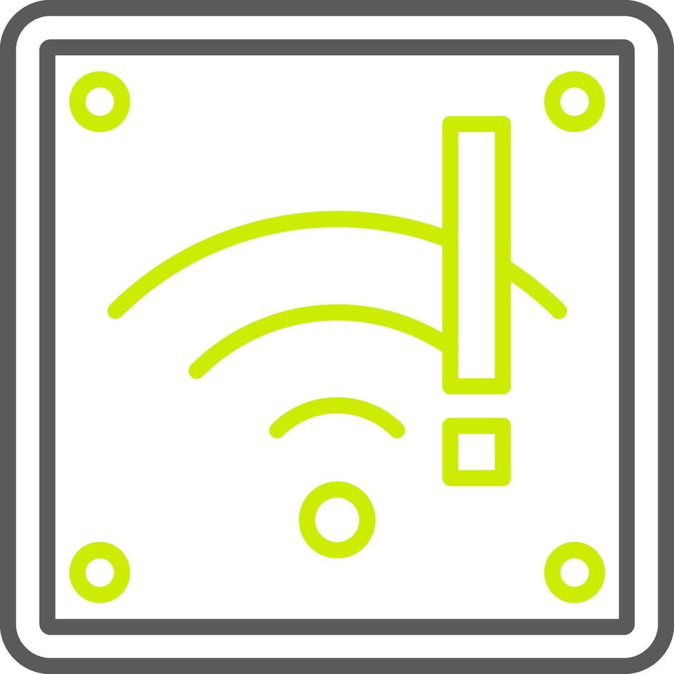 Wifi Tactile Symbol Sketch vector