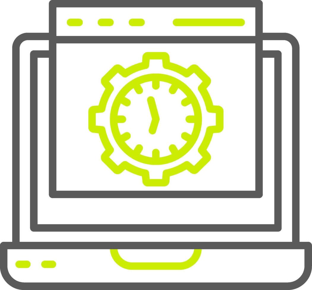 Laptop Interactive Graphic Module vector