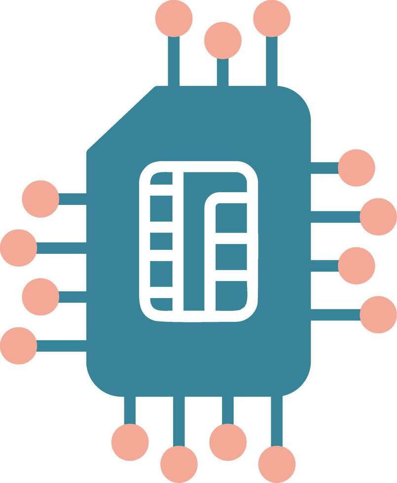Esim Vibrant Digital Mark vector