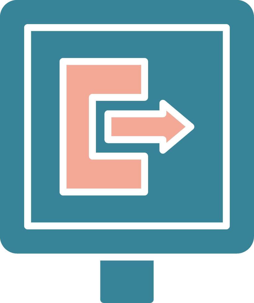 Exit Door Colorful App Emblem vector
