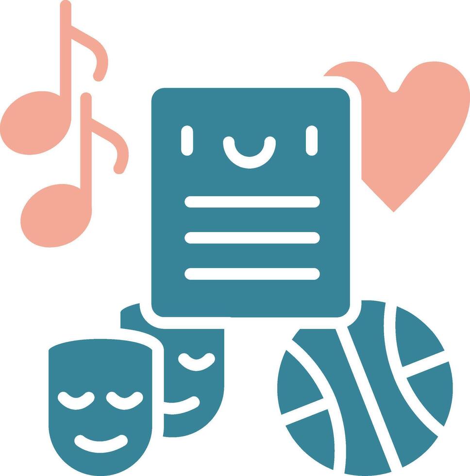 Extracurricular Activities Global Style Glyph vector