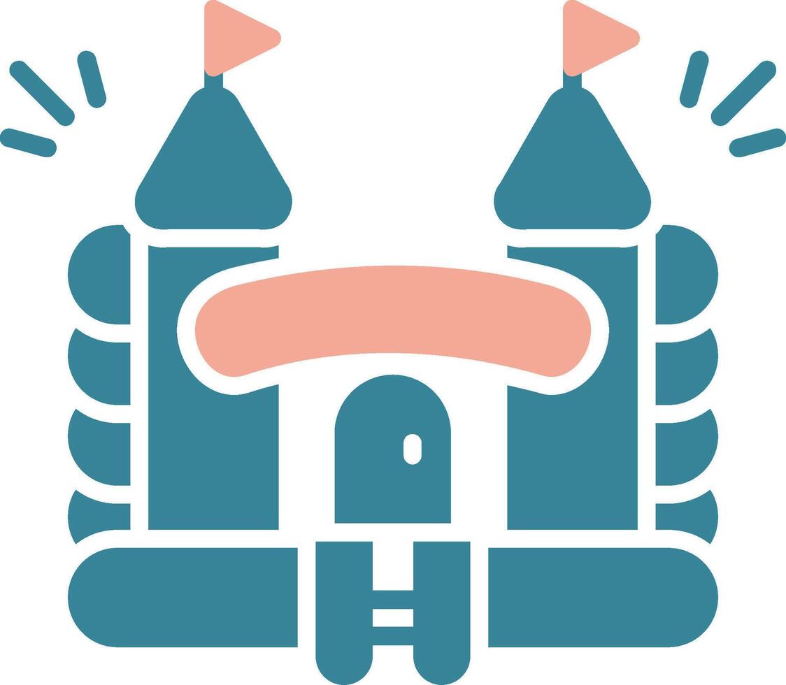 Inflatable Castle Crystal Web Symbol vector