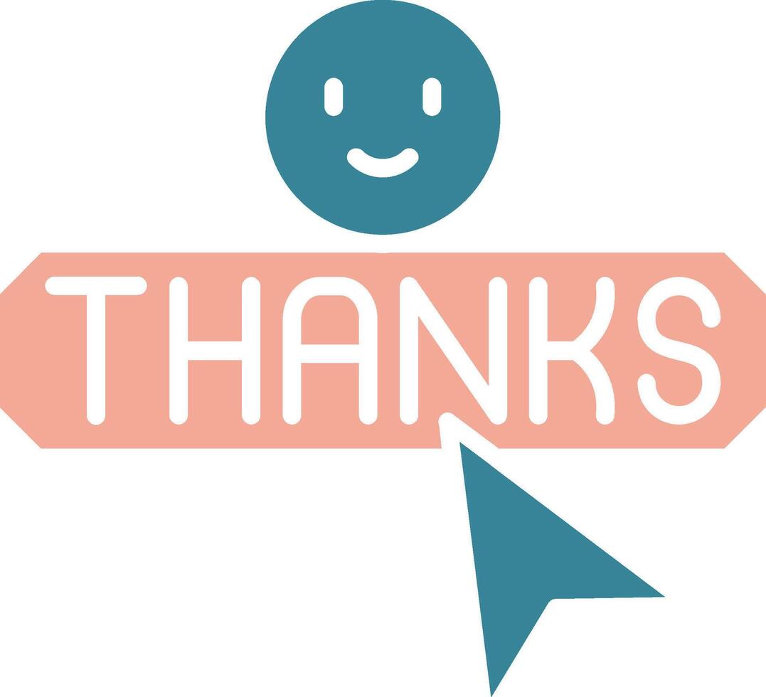 Thanks Crystal UI Stamp vector