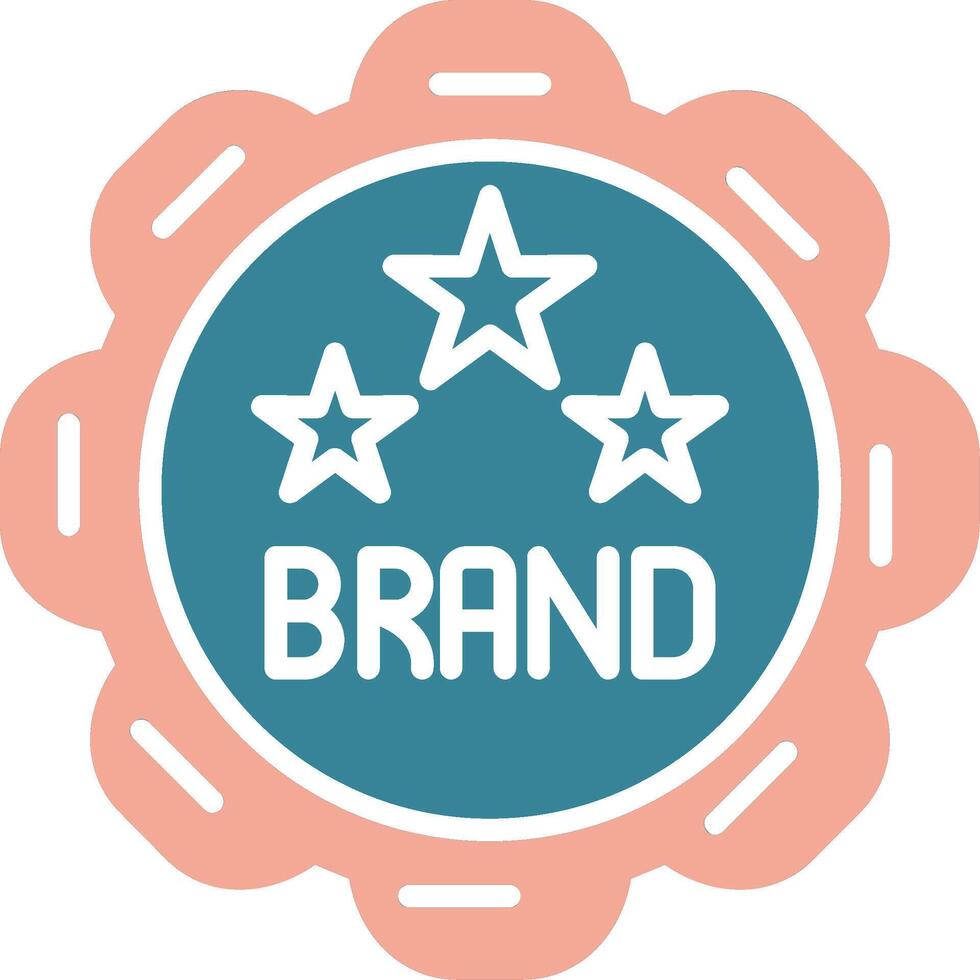 Brand Image Tactile Flat Badge vector