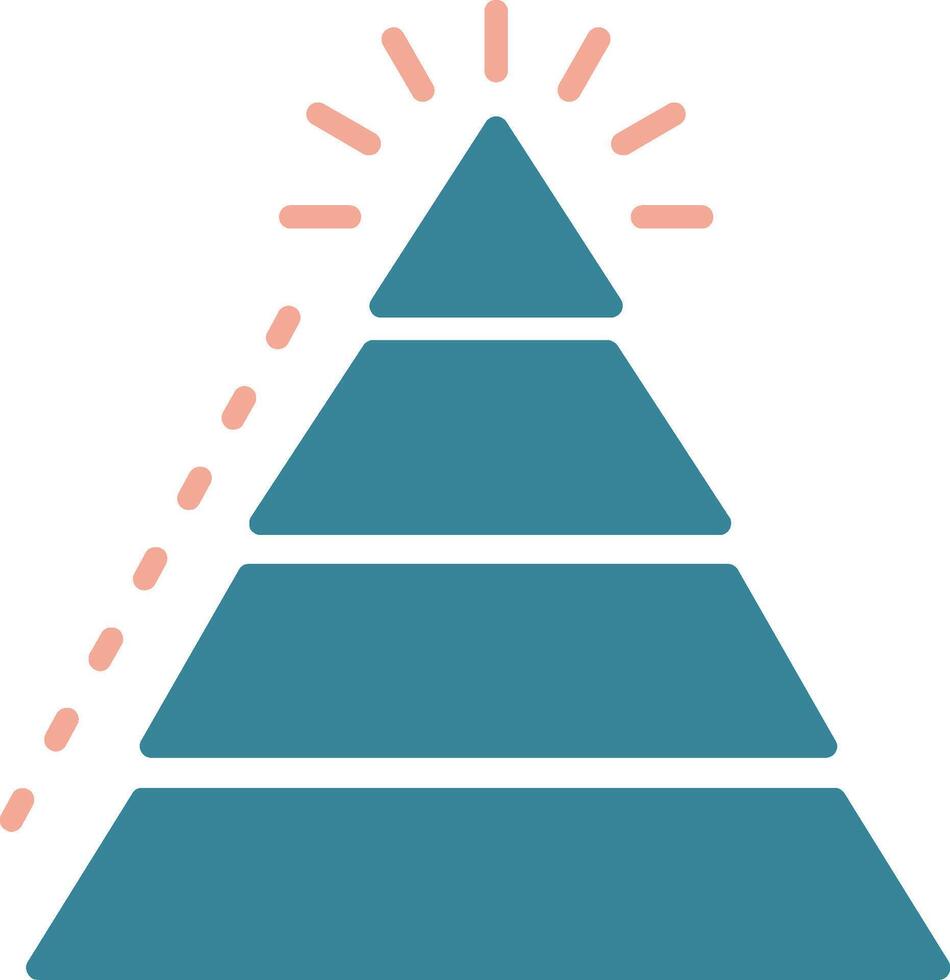 Pyramid Chart Expressive Digital Mark vector