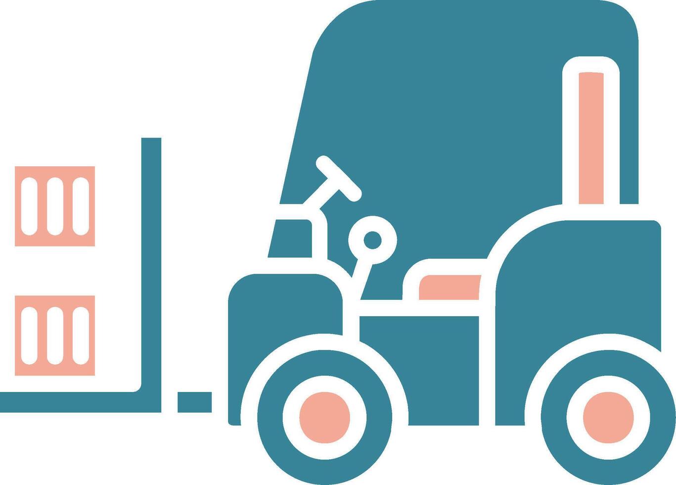 Forklift Simplified Tech Element vector