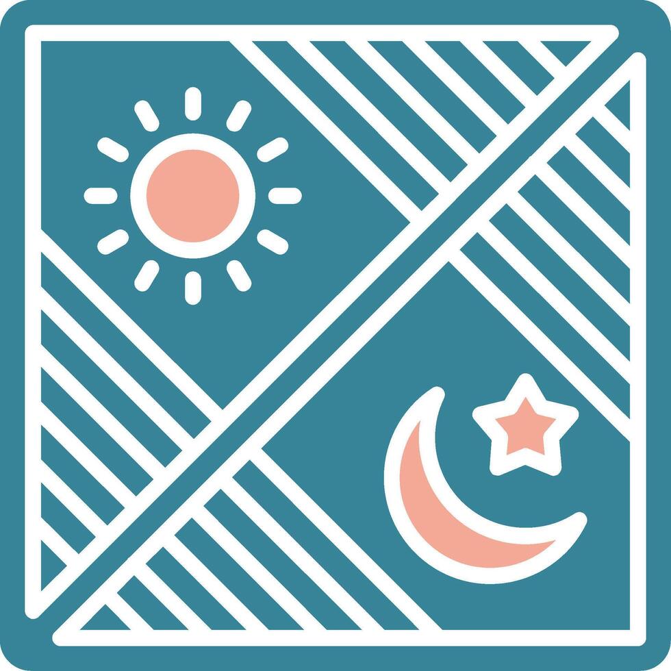 Day And Night Futuristic Core Icon vector