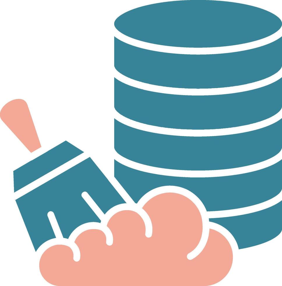 Data Cleansing Crystal Style Glyph vector